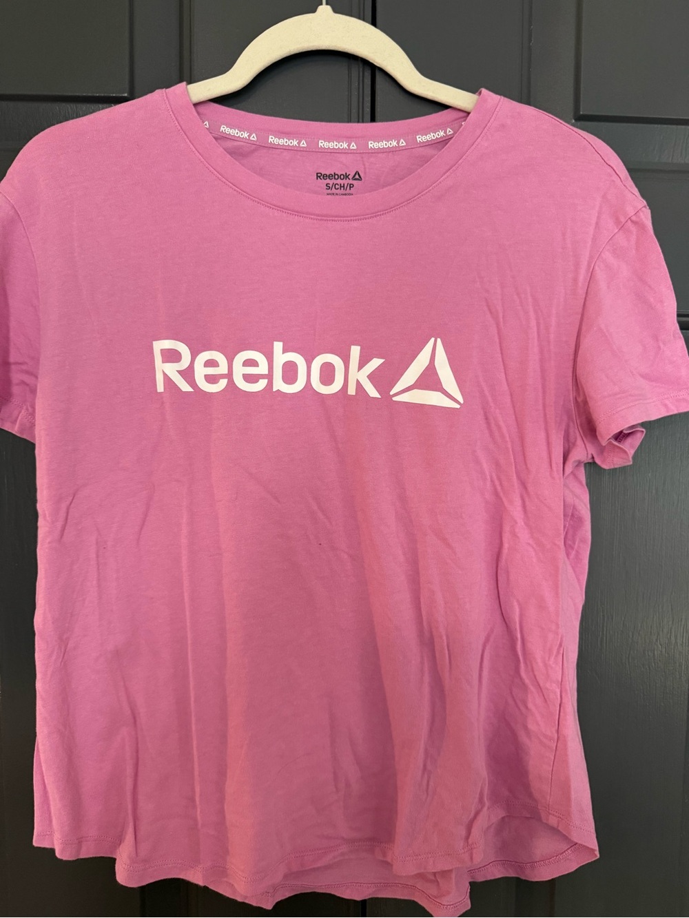 Reebok Pink Crewneck Logo T-Shirt